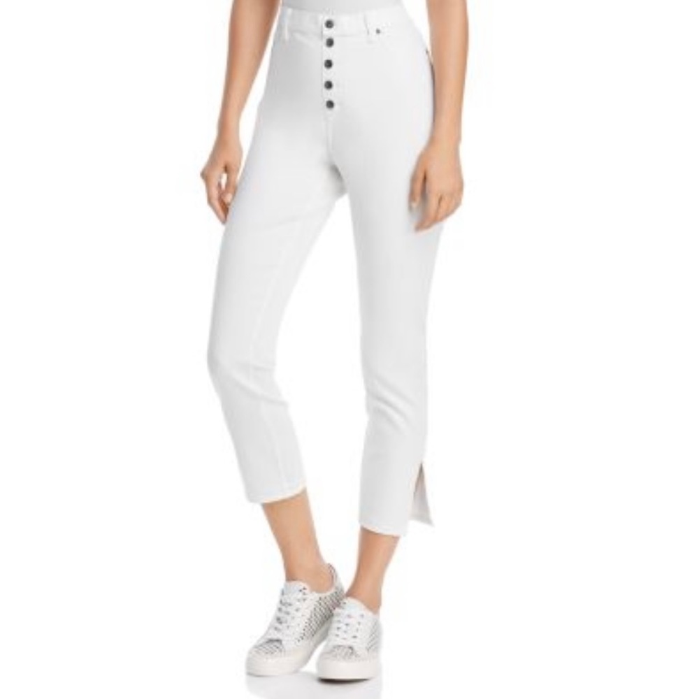 NWT Zeza B High-Waist Button-Fly Denim Leggings